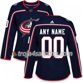 Columbus Blue Jackets tröja Customized Adidas 2017-2018 Marinblå Authentic - Dame NHL Tröjor